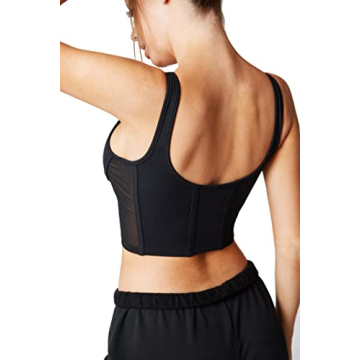 Mustcan Open Back Padded Sports Bra Yoga Fitness Wear