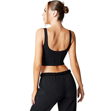 Mustcan Open Back Padded Sports Bra Yoga Fitness Wear