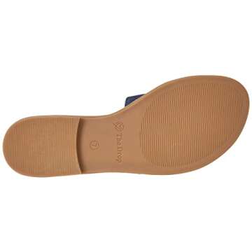 The Drop Women's Monika Flat H-Band Slide Sandal, Chambray, 13
