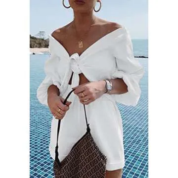 Natsuki Women's Sexy V Neck Crop Top and Short Set