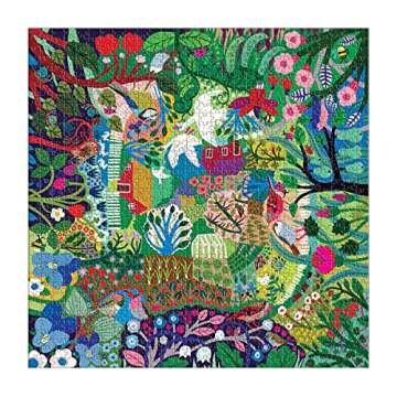 eeBoo: Piece and Love Bountiful Garden 1000 Piece Square Adult Jigsaw Puzzle, Glossy, Sturdy Pieces, Minimal Puzzle Dust