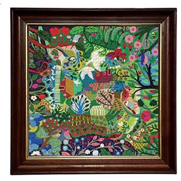 eeBoo: Piece and Love Bountiful Garden 1000 Piece Square Adult Jigsaw Puzzle, Glossy, Sturdy Pieces, Minimal Puzzle Dust