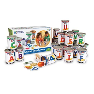 Learning Resources Alphabet Soup Sorters - 208 Pieces for Early Phonics Mastery