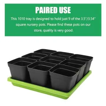 RooTrimmer 10-Pack Microgreens Seed Starter Grow Trays for Seedlings, Shallow Seeding Germination Flats Non Standard 1010 Tray no Holes Plant Sprouter Propogation Tray