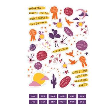 52 Lists Planner Undated 12-month Monthly/Weekly Spiralbound Planner with Pocket s (Black Floral): I...