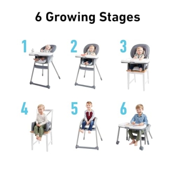 Graco® Table2Table LX 6-in-1 Highchair, Arrows with Infant Head Support & One-Hand Removable Tray