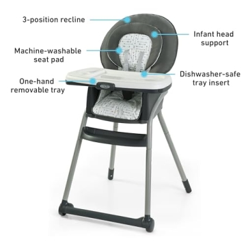 Graco® Table2Table LX 6-in-1 Highchair, Arrows with Infant Head Support & One-Hand Removable Tray