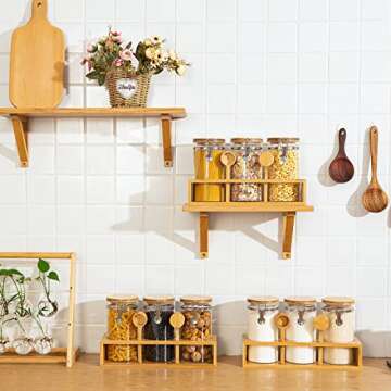 Yangbaga Glass 45 OZ Storage Jars with Airtight Lids