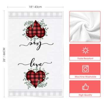 Soft and Stylish Valentine’s Day Kitchen Towels Set of 2