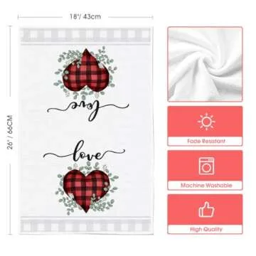 Soft and Stylish Valentine’s Day Kitchen Towels Set of 2