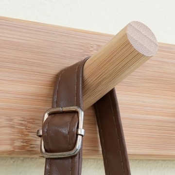 Stylish Bamboo Wall Mounted Coat Rack with 10 Pegs