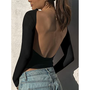 Trendy Women's Backless Y2K Crop Top for Summer Style