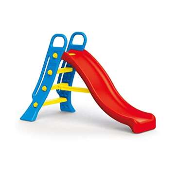 Dolu : Big Water Slide - Colorful Plastic Outdoor Water Slide, Attach to Garden Hose for Water Feature, Indoor Use Too, Kids & Toddlers Ages 2+