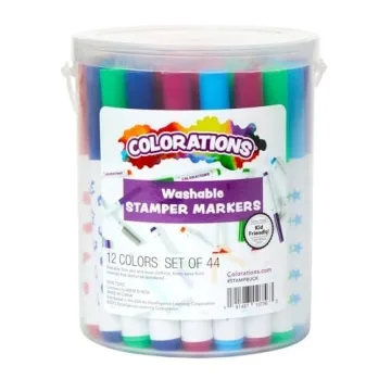 Colorations Washable Marker Stampers for Kids - 44 Count