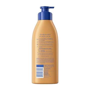 NIVEA Skin Firming Melanin Beauty and Hydration Body Lotion with Q10 and Argan Oil, Firmer Skin in a...