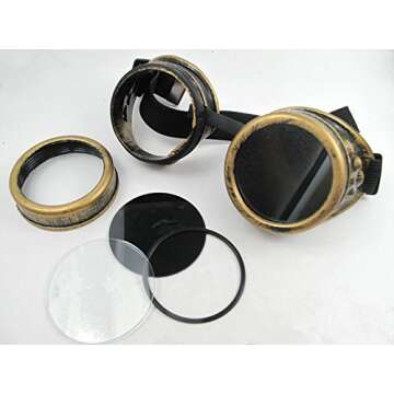 Buy AOBOR Vintage Steampunk Goggles with Adjustable Strap