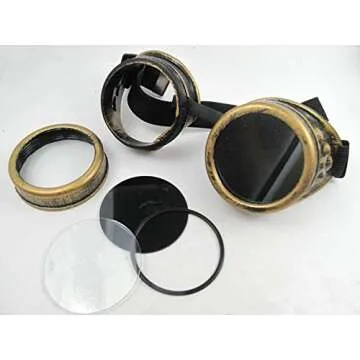 Buy AOBOR Vintage Steampunk Goggles with Adjustable Strap