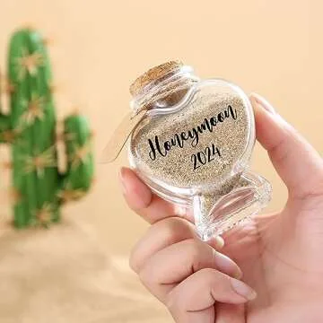 Honeymoon Sand Keepsake Jar 2024, Romantic Honeymoon Gifts for Newlywed Couple, Bride & Groom, Bridal Shower Gifts, Wedding Registry, Engagement, Unique Travel Gift Ideas, Honeymoon Essentials
