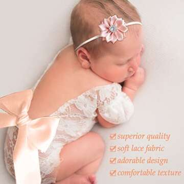 Charming 4 PCS Newborn Photography Props for Girls