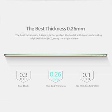 iPad 9.7" (2018 & 2017) / iPad Pro 9.7 / iPad Air 2 / iPad Air Screen Protector GARUNK Tempered Glass Screen Protector [Crystal Clear] [Scratch Resist] [Bubble Free Install] [Apple Pencil Compatible]