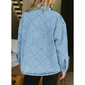 Stylish Dokotoo Women's Oversized Denim Jacket with Pockets