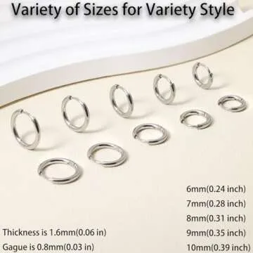 Stylish Small Silver Hoop Earrings for Comfort