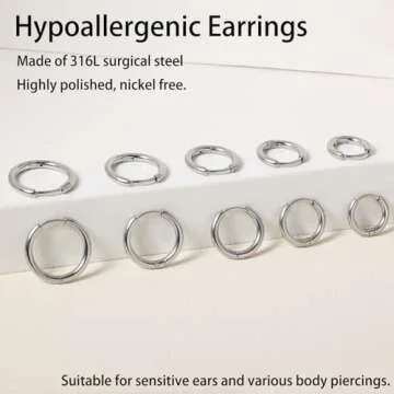 Stylish Small Silver Hoop Earrings for Comfort
