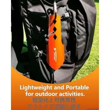NACETURE Ultralight Backpacking Trowel Aluminum Shovel Small Potty Multitool with Longer Handle Design Essential for Hiking, Camping and Survival Bags (Orange)