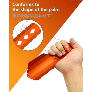 NACETURE Ultralight Backpacking Trowel Aluminum Shovel Small Potty Multitool with Longer Handle Design Essential for Hiking, Camping and Survival Bags (Orange)