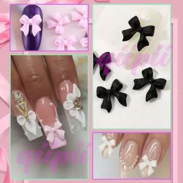 qiipii Bows Nail Charms Collection for Creative Nail Art