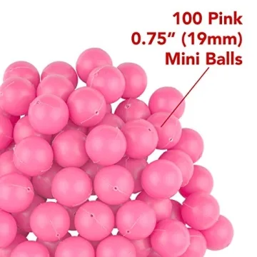 Mini Pink Ping Pong Balls for Games and Crafts - 100 Pack