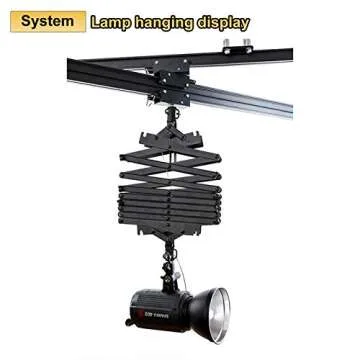 DATOUBOSS 158" x197" Studio Ceiling Rail System Pantograph Photography 4.0Mx5.0M Studio Rail Lighting System Pantograph Studio Arm 43-200CM Studio Ceiling Rail System Photography