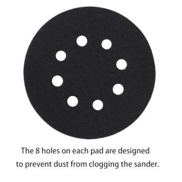 IPELY 2 Pack 5 Inch 8 Holes Foam Interface Pad Surfprep Foam Sanding Pads for Buffer (2 Pack)