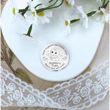 Gifts for New Parents Decision Coin Pocket Hug Funny Gifts Pregnancy Newborn Gifts New Dad Gifts for New Mom to Be Gifts for Baby Boy Halloween Thanksgiving Christmas New Year Valentines Day Wedding