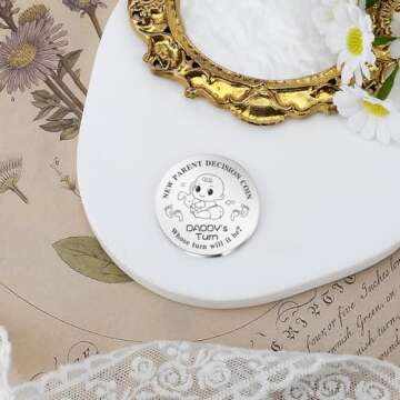 Gifts for New Parents Decision Coin Pocket Hug Funny Gifts Pregnancy Newborn Gifts New Dad Gifts for New Mom to Be Gifts for Baby Boy Halloween Thanksgiving Christmas New Year Valentines Day Wedding