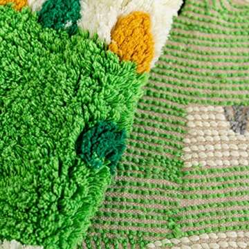 Green Crocodile Shaped Rug Cute Faux Animal Print Bathroom Rug Bath Mat Bath Carpet Shower Rug for Home Decor Bathroom Tub Floor Water Absorption Non-Slip Small Carpet Door Mat Playmat 15.7x29.5in