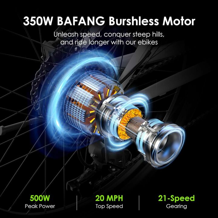 Oraimo Electric Bike with 350W BAFANG Motor for Adults