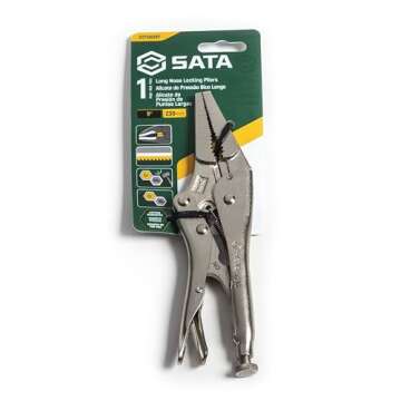 SATA 9" Long Nose Locking Pliers - ST71302