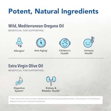 NORTH AMERICAN HERB & SPICE Super Strength Oreganol P73-1 fl. oz. - Immune Support - Wild Mediterranean Oregano Oil - Non-GMO, Certified Organic - 432 Total Servings