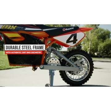 Razor MX500 Red Dirt Rocket High-Torque Electric Motorcycle Dirt Bike for Adult