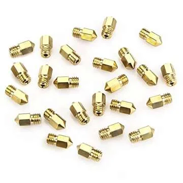 0.4MM MK8 Ender 3 Nozzles 25 pcs 3D Printer Brass Nozzles Extruder for Makerbot Creality CR-10 with 5 Needles and Metal Storage Box (0.4mm)
