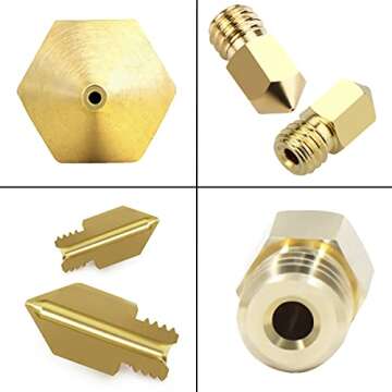 0.4MM MK8 Ender 3 Nozzles 25 pcs 3D Printer Brass Nozzles Extruder for Makerbot Creality CR-10 with 5 Needles and Metal Storage Box (0.4mm)