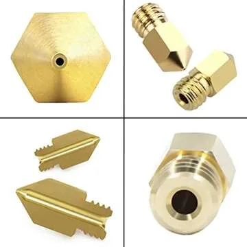 0.4MM MK8 Ender 3 Nozzles 25 pcs 3D Printer Brass Nozzles Extruder for Makerbot Creality CR-10 with 5 Needles and Metal Storage Box (0.4mm)