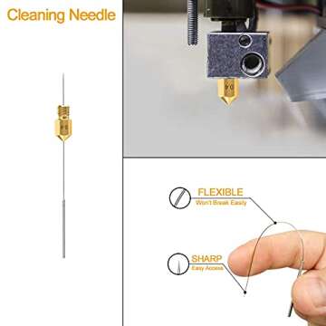 0.4MM MK8 Ender 3 Nozzles 25 pcs 3D Printer Brass Nozzles Extruder for Makerbot Creality CR-10 with 5 Needles and Metal Storage Box (0.4mm)