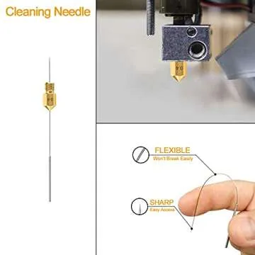 0.4MM MK8 Ender 3 Nozzles 25 pcs 3D Printer Brass Nozzles Extruder for Makerbot Creality CR-10 with 5 Needles and Metal Storage Box (0.4mm)