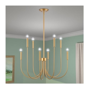 Elk Home Ulla 8-Light Gold Chandelier - Elegant and Modern