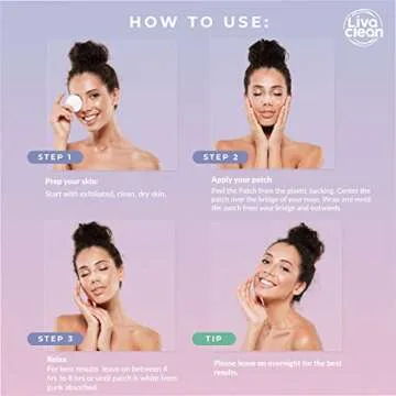 LivaClean 48 CT Hydrocolloid Nose Strips & Pimple Patches