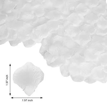 BESKIT 3000 PCS White Artificial Silk Rose Petals for Romantic Night, Wedding, Party, Anniversary Flower Decorations