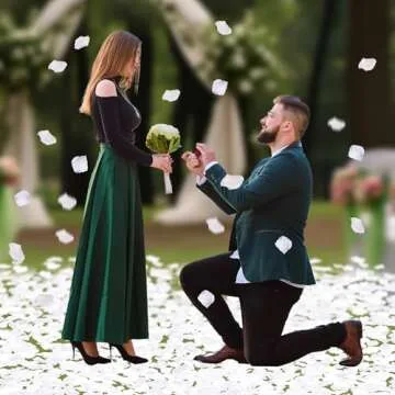 BESKIT 3000 PCS White Artificial Silk Rose Petals for Romantic Night, Wedding, Party, Anniversary Flower Decorations