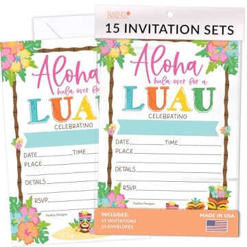 15 Hawaiian Luau Birthday Invitations for Girls Fun
